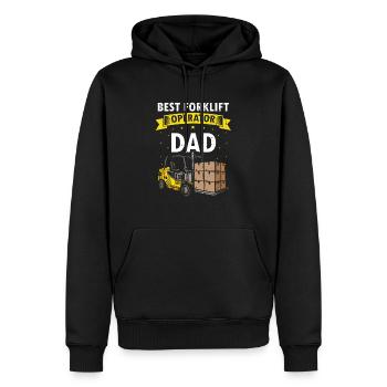 Gabelstaplerfahrer und Lagerhaus Gabestaplerfahrer - Männer Premium Bio Hoodie - Schwarz - Vorne - Nico (187cm)