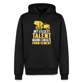 Concrete construction design for construction workers and construction site - Men’s Premium Organic Hoodie - black - Front - Nico (187cm)