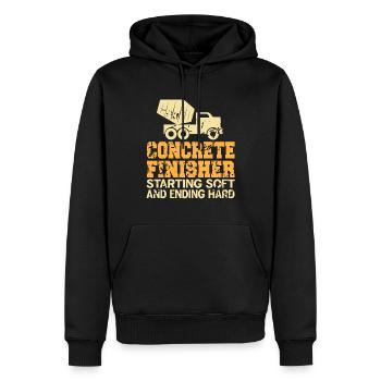 Concrete construction design for construction workers and construction site - Men’s Premium Organic Hoodie - black - Front - Nico (187cm)