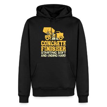 Concrete construction design for construction workers and construction site - Men’s Premium Organic Hoodie - black - Front - Nico (187cm)
