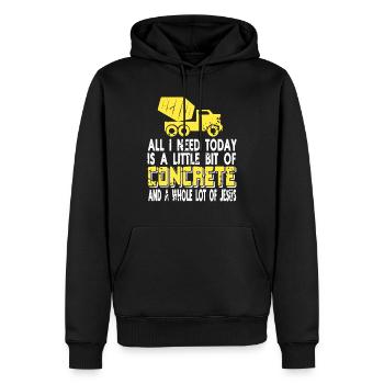 Concrete construction design for construction workers and construction site - Men’s Premium Organic Hoodie - black - Front - Nico (187cm)