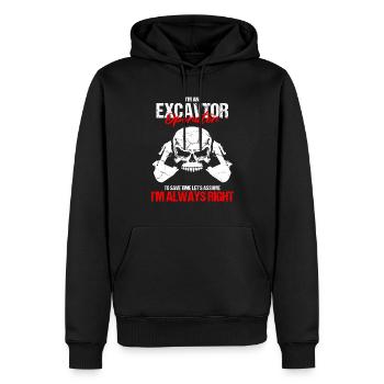 Excavator for excavator operator - Men’s Premium Organic Hoodie - black - Front - Nico (187cm)