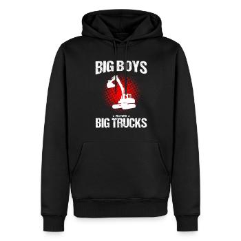 Back Operator für Bagger Sand Digger - Männer Premium Bio Hoodie - Schwarz - Vorne - Nico (187cm)