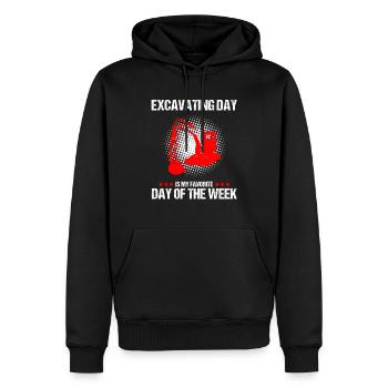 Excavator backing excavators for excavator operators - Men’s Premium Organic Hoodie - black - Front - Nico (187cm)