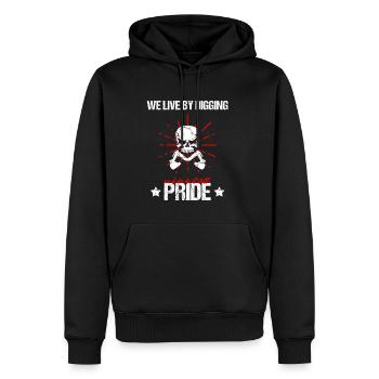 Back Operator für Bagger Sand Digger - Männer Premium Bio Hoodie - Schwarz - Vorne - Nico (187cm)