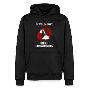 Conception des opérateurs d’équipement lourd et des opérateurs d’excavatrices - Sweat à capuche Premium bio Homme - noir - Devant - Nico (187cm)
