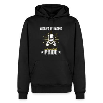 Conducteur de houe et opérateur de machinerie lourde - Sweat à capuche Premium bio Homme - noir - Devant - Nico (187cm)