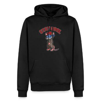 Opossum Design für Possum Fans und Opossum Fans - Männer Premium Bio Hoodie - Schwarz - Vorne - Nico (187cm)