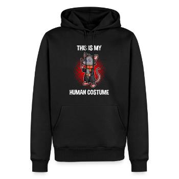 Opossum Design für Possum Fans und Opossum Fans - Männer Premium Bio Hoodie - Schwarz - Vorne - Nico (187cm)