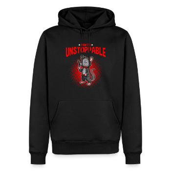 Opossum Design für Possum Fans und Opossum Fans - Männer Premium Bio Hoodie - Schwarz - Vorne - Nico (187cm)