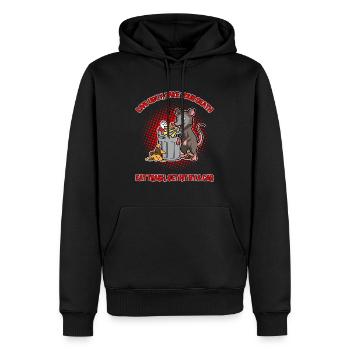 Opossum Spruch für Tierliebhaber und Possum - Männer Premium Bio Hoodie - Schwarz - Vorne - Nico (187cm)