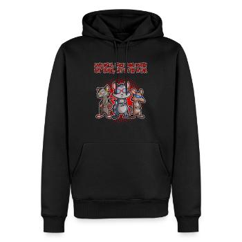 Opossum Design für Possum Fans und Opossum Fans - Männer Premium Bio Hoodie - Schwarz - Vorne - Nico (187cm)