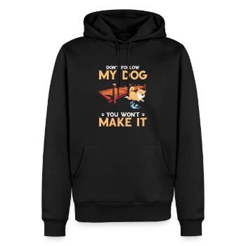 Conception de plongée à quai pour le saut de chien et le chien de quai - Sweat à capuche Premium bio Homme - noir - Devant - Nico (187cm)