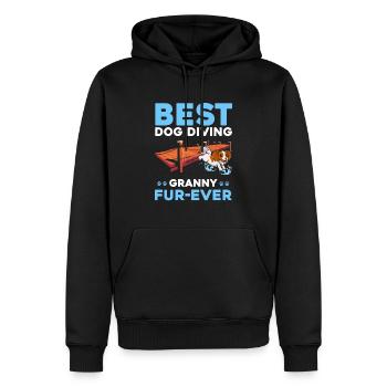Conception de plongée à quai pour le saut de chien et le chien de quai - Sweat à capuche Premium bio Homme - noir - Devant - Nico (187cm)