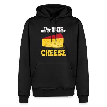 Charcuterie design for cheesemakers - Men’s Premium Organic Hoodie - black - Front - Nico (187cm)
