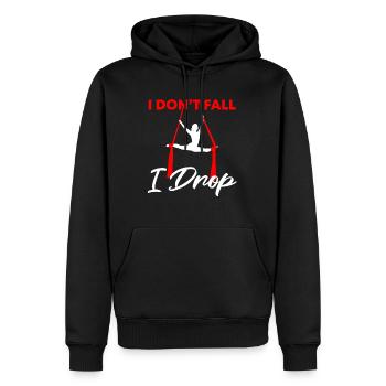 Aerial Silk Dancer for Aerial Ribbon and Aerialist - Men’s Premium Organic Hoodie - black - Front - Nico (187cm)