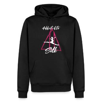 Aerial Silk Dancer for Aerial Ribbon and Aerialist - Men’s Premium Organic Hoodie - black - Front - Nico (187cm)