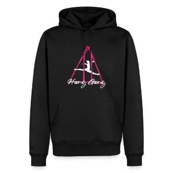 Aerial Silk Dancer for Aerial Ribbon and Aerialist - Men’s Premium Organic Hoodie - black - Front - Nico (187cm)