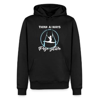 Aerial Silk Circus for Aerial Silk Performers - Men’s Premium Organic Hoodie - black - Front - Nico (187cm)