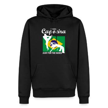 Instruments de capoeira pour la danse brésilienne - Sweat à capuche Premium bio Homme - noir - Devant - Nico (187cm)