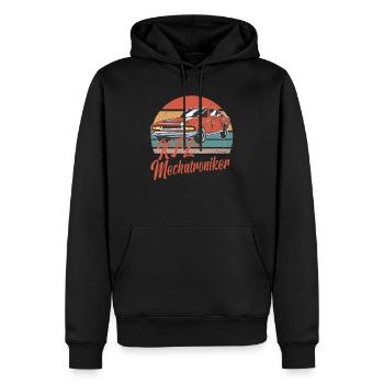 Kfz Mechatroniker Papa Vater Auto Schrauber - Männer Premium Bio Hoodie - Schwarz - Vorne - Nico (187cm)