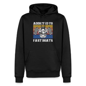 Conception de bateaux de dragster pour les plaisanciers de course - Sweat à capuche Premium bio Homme - noir - Devant - Nico (187cm)