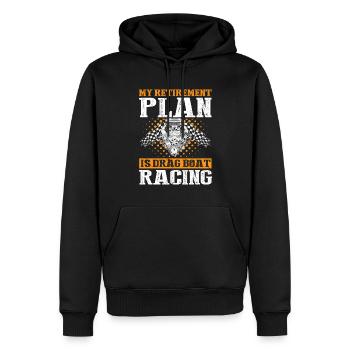 Conception de course de hors-bord pour les plaisanciers de course - Sweat à capuche Premium bio Homme - noir - Devant - Nico (187cm)