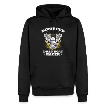 Conception de course de hors-bord pour les plaisanciers de course - Sweat à capuche Premium bio Homme - noir - Devant - Nico (187cm)