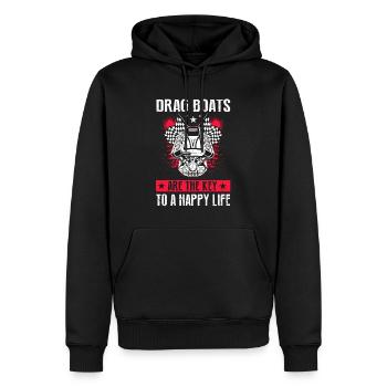 Conception de course de hors-bord pour les plaisanciers de course - Sweat à capuche Premium bio Homme - noir - Devant - Nico (187cm)