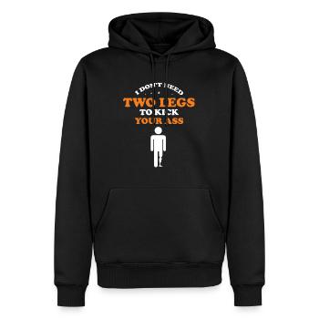 Artificial limb design for leg prosthesis - Men’s Premium Organic Hoodie - black - Front - Nico (187cm)