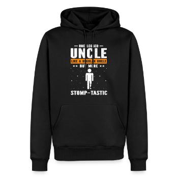 Artificial leg design for leg prostheses - Men’s Premium Organic Hoodie - black - Front - Nico (187cm)