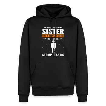 Beinprothesendesign und Beinprothesen - Männer Premium Bio Hoodie - Schwarz - Vorne - Nico (187cm)