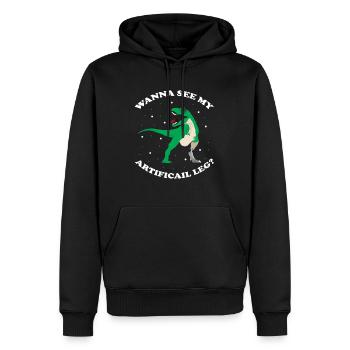 Conception de prothèses de jambe et prothèses de jambe - Sweat à capuche Premium bio Homme - noir - Devant - Nico (187cm)