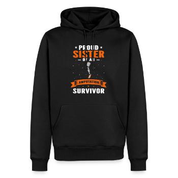 Beinprothesendesign und Beinprothesen - Männer Premium Bio Hoodie - Schwarz - Vorne - Nico (187cm)