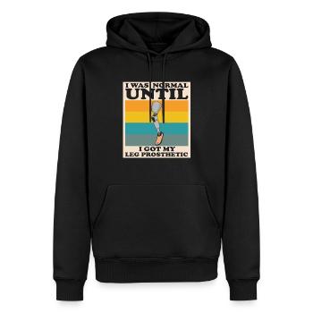 Artificial leg design for leg prostheses - Men’s Premium Organic Hoodie - black - Front - Nico (187cm)