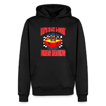 Conception de bateaux de course pour les courses de dragsters - Sweat à capuche Premium bio Homme - noir - Devant - Nico (187cm)