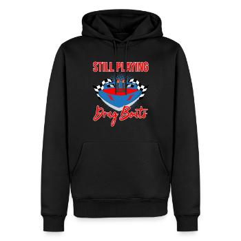 Conception de course de hors-bord pour les plaisanciers de course - Sweat à capuche Premium bio Homme - noir - Devant - Nico (187cm)