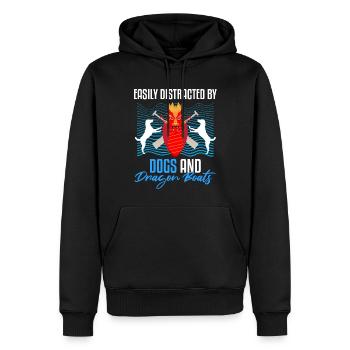Drachenboot Trainer für chinesische Bootsrennen - Männer Premium Bio Hoodie - Schwarz - Vorne - Nico (187cm)