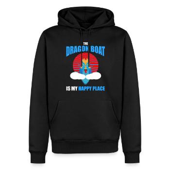 Drachenbootrennen-Design für Drachenbootfahren - Männer Premium Bio Hoodie - Schwarz - Vorne - Nico (187cm)