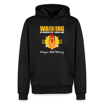 Drachenboot Trainer für chinesische Bootsrennen - Männer Premium Bio Hoodie - Schwarz - Vorne - Nico (187cm)