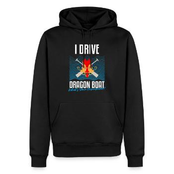 Chinesisches Bootsrennen für Drachenboot-Trainer - Männer Premium Bio Hoodie - Schwarz - Vorne - Nico (187cm)