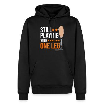 Beinprothesendesign und Beinprothesen - Männer Premium Bio Hoodie - Schwarz - Vorne - Nico (187cm)