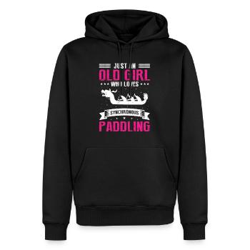 Drachenboot Trainer und Drachenboot - Männer Premium Bio Hoodie - Schwarz - Vorne - Nico (187cm)