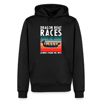 Course de bateaux chinois pour les entraîneurs de bateaux-dragons - Sweat à capuche Premium bio Homme - noir - Devant - Nico (187cm)