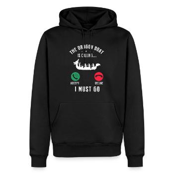 Drachenboot Crew und Drachenbootfahren - Männer Premium Bio Hoodie - Schwarz - Vorne - Nico (187cm)