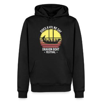 Drachenboot Crew und Drachenbootfahren - Männer Premium Bio Hoodie - Schwarz - Vorne - Nico (187cm)