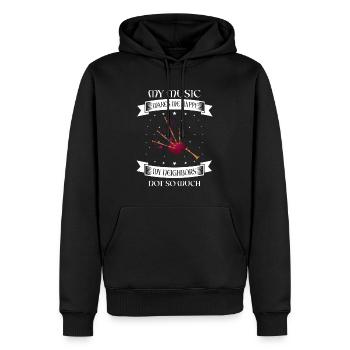 Bagpipes for pipers and Scots - Men’s Premium Organic Hoodie - black - Front - Nico (187cm)