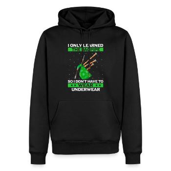 Citation de cornemuse pour les musiciens écossais et de cornemuse - Sweat à capuche Premium bio Homme - noir - Devant - Nico (187cm)