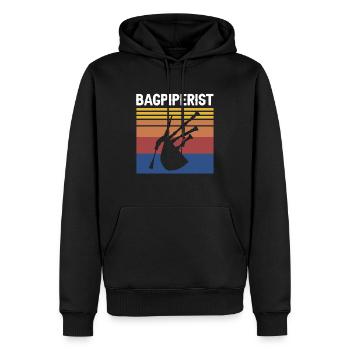 Bagpipes for bagpipers and Scots - Men’s Premium Organic Hoodie - black - Front - Nico (187cm)