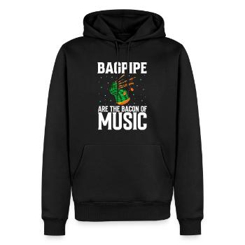 Bagpipes for pipers and Scots - Men’s Premium Organic Hoodie - black - Front - Nico (187cm)